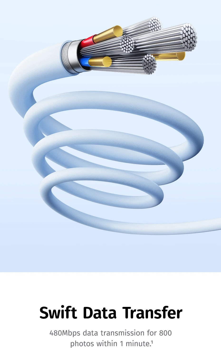 Baseus Foamed Silicone USB C Cable For iPhone 16 15 Self-organizing 100W Type C Cable For Macbook Samsung Xiaomi Fast Charging