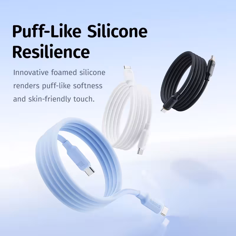 Baseus Foamed Silicone Pro Magnetic USB-C Fast Charging Cable 100W Self-Organizing Type C Cable Baseus Foamed Silicone Pro Magnetic USB-C Fast Charging Cable 100W Self-Organizing Type C Cable - Image 5