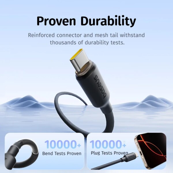 Baseus Foamed Silicone Pro Magnetic USB-C Fast Charging Cable 100W Self-Organizing Type C Cable - Image 2