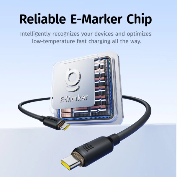 Baseus Foamed Silicone Pro Magnetic USB-C Fast Charging Cable 100W Self-Organizing Type C Cable - Image 3