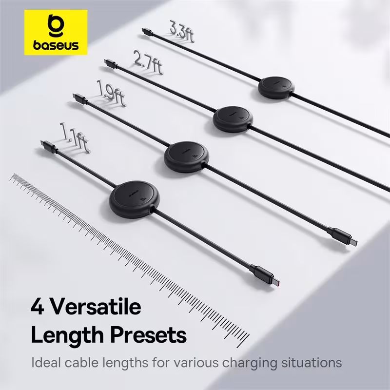 Baseus Retractable 60W USB C Fast Charging Cable for iPhone 16 15 Pro Max MacBook iPad Xiaomi Baseus Retractable 60W USB C Fast Charging Cable for iPhone 16 15 Pro Max MacBook iPad Xiaomi - Image 5