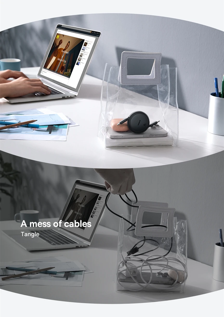 Baesus Retractable 60W USB C Cable For iPhone 16 15 Plus Pro Max Fast Charging Cable For MacBook iPad Type C Cable For Xiaomi