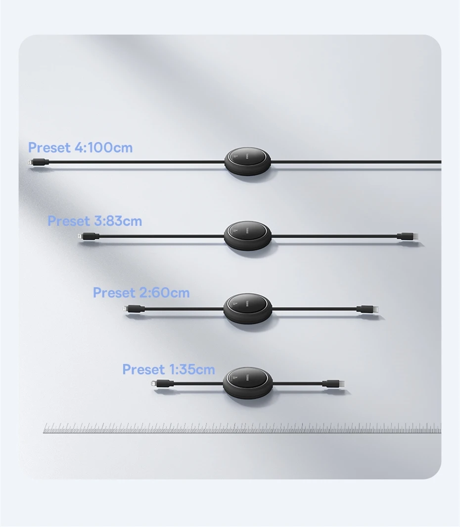 Baseus Retractable PD 20W USB C Cable For iPhone 14 13 12 Pro Max iPad Macbook Wire Fast Charging Type C Data Cord