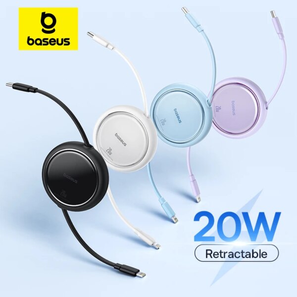 Baseus Free2Pull Retractable USB-C to Lightning Cable 20W Fast Charging for iPhone iPad