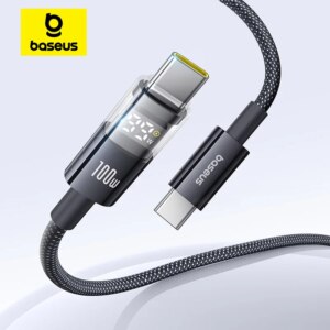 Baseus Display 2 USB-C to USB-C Fast Charging Cable 100W with LED Power Display