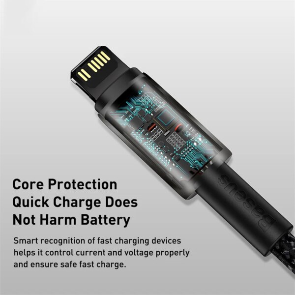 Baseus Tungsten Gold Type-C to Lightning Fast Charging Cable 20W PD USB C Cable - Image 3