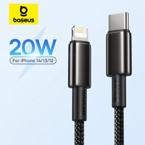 Baseus Tungsten Gold Type-C to Lightning Fast Charging Cable 20W PD USB C Cable