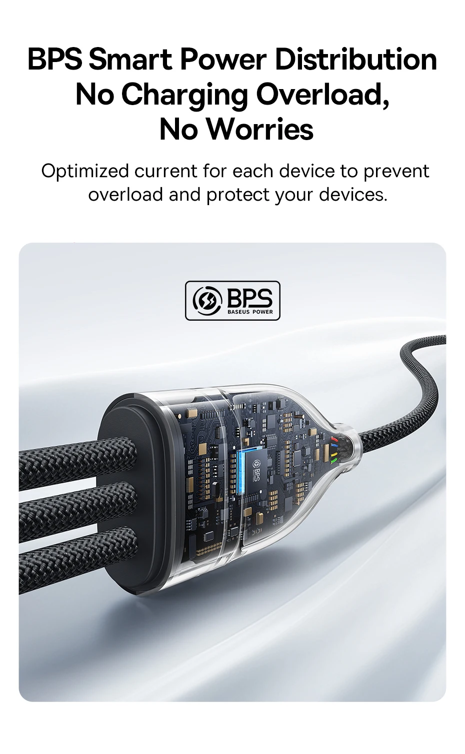 Baseus 3 in 1 USB Cable 6A 100W USB C Charging Cable For iPhone 16 15 Type C Cable For Macbook Air Data Cord For Samsung Xiaomi