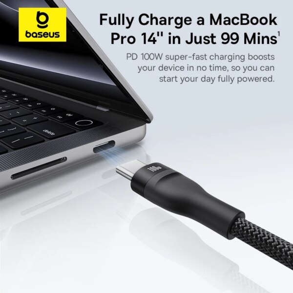 Baseus 3-in-1 USB C Fast Charging Cable 100W PD For iPhone 15 MacBook Samsung Xiaomi - Image 3