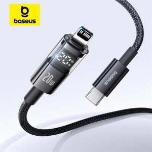 Baseus Display 2 USB-C to Lightning Cable 20W Fast Charging with LED Power Display