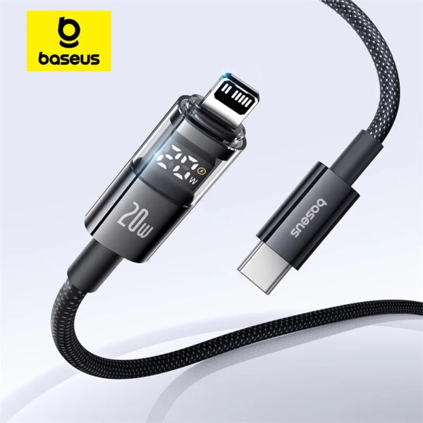 Baseus Display 2 USB-C to Lightning Cable 20W Fast Charging with LED Power Display