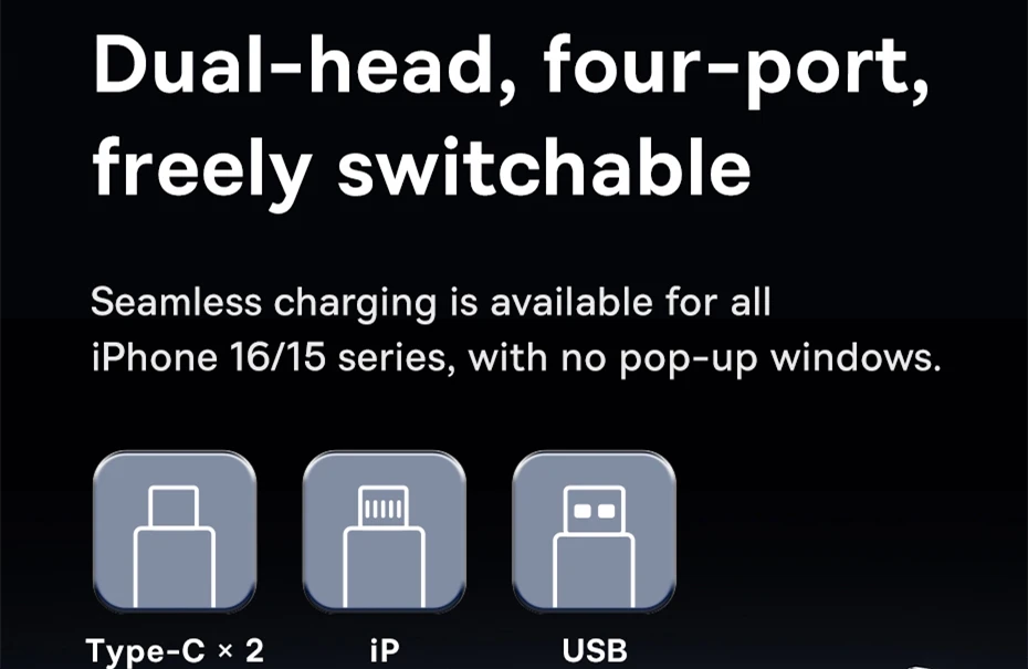 Baseus 4 in 1 USB Cable For iPhone 15 16 Promax 60W Fast Charging Cable For ipad Pro Laptops Type C Cable for Xiaomi Samsung