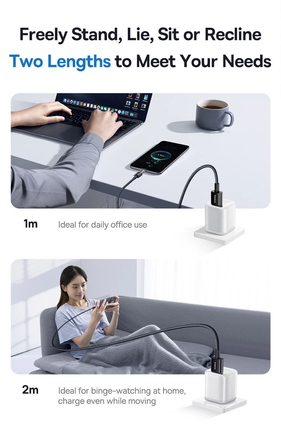 Baseus 100W USB Cable For Huawei Honor LED Display USB Cable Type C for Tablet Fast Charging Data Wire For Xiaomi 14