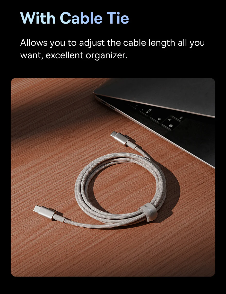 Baseus 100W USB C to USB Type C Cable For iPhone 16 15 for Xiaomi Quick Charge 4.0 PD 100W Fast Charger for MacBook iPad Pro