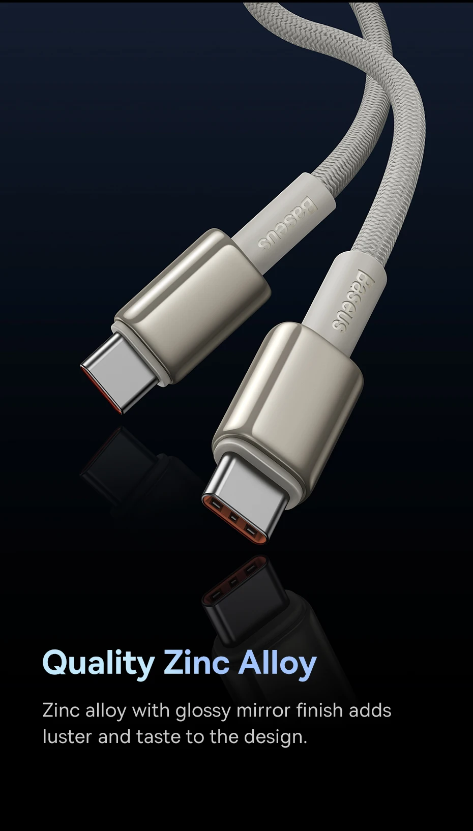 Baseus 100W USB C to USB Type C Cable For iPhone 16 15 for Xiaomi Quick Charge 4.0 PD 100W Fast Charger for MacBook iPad Pro