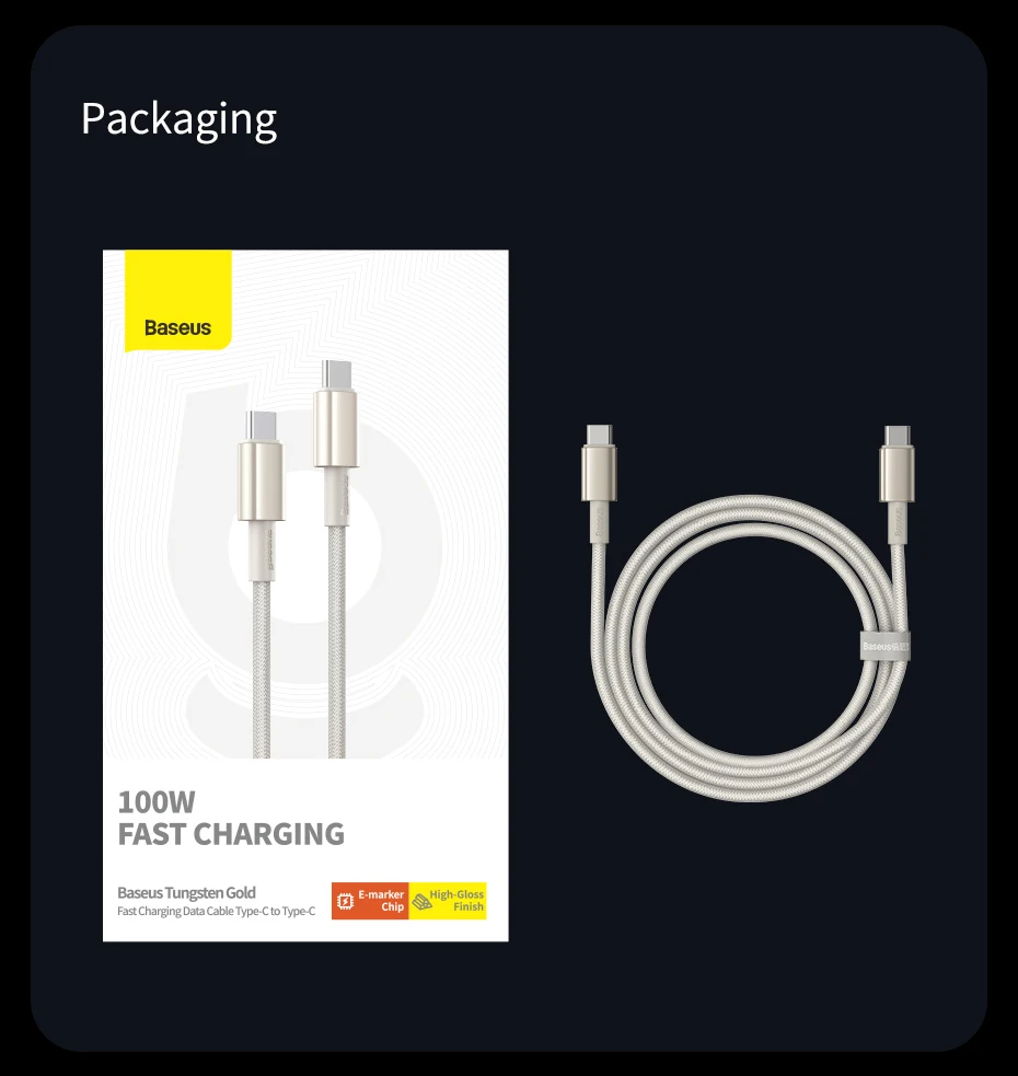 Baseus 100W USB C to USB Type C Cable For iPhone 16 15 for Xiaomi Quick Charge 4.0 PD 100W Fast Charger for MacBook iPad Pro