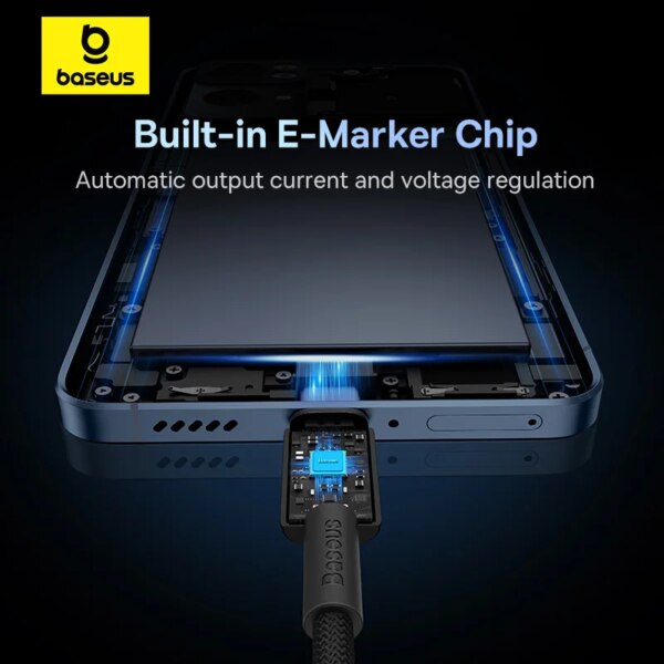 Baseus Tungsten Gold Type-C Fast Charging Cable 100W USB C to C with E-Marker - Image 6
