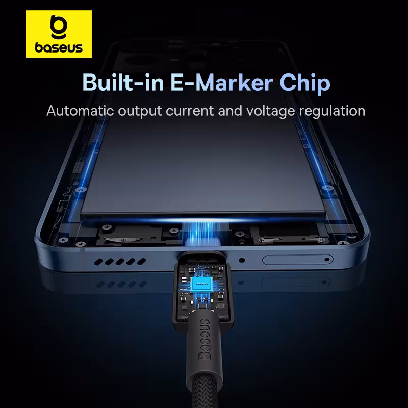 Baseus Tungsten Gold Type-C Fast Charging Cable 100W USB C to C with E-Marker Baseus Tungsten Gold Type-C Fast Charging Cable 100W USB C to C with E-Marker - Image 6