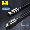 Baseus Tungsten Gold Type-C Fast Charging Cable 100W USB C to C with E-Marker