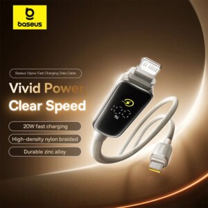 Baseus 20W USB C to Lightning Cable with Digital Display Fast Charging Cable for iPhone iPad