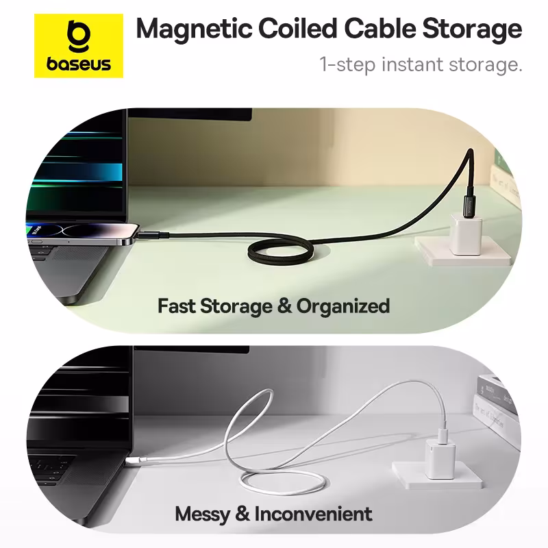 Baseus Tungsten Gold Magnetic USB-C to iPhone Charging Cable 20W Fast Charge Baseus Tungsten Gold Magnetic USB-C to iPhone Charging Cable 20W Fast Charge - Image 2