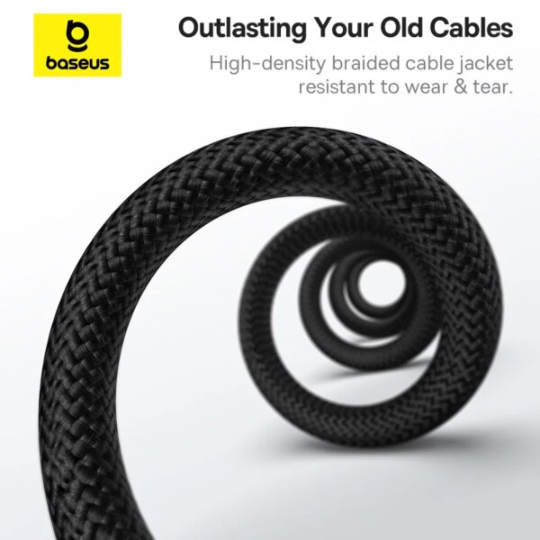 Baseus Tungsten Gold Magnetic USB-C to iPhone Charging Cable 20W Fast Charge - Image 5