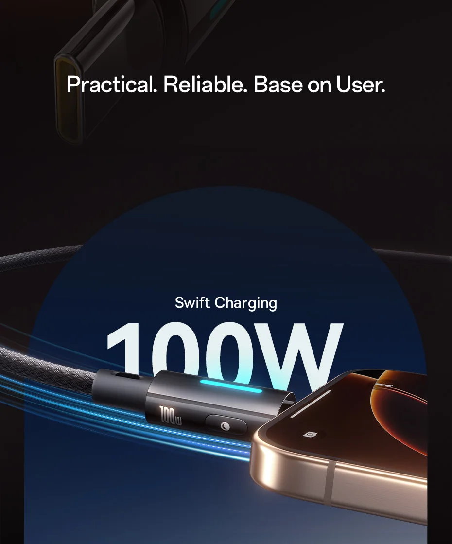 Baseus 100W USB C Cable For iPhone 16 15 Pro Max Type C To USB C Cable For Macbook Laptop Fast Charging Charger Wire For Xiaomi