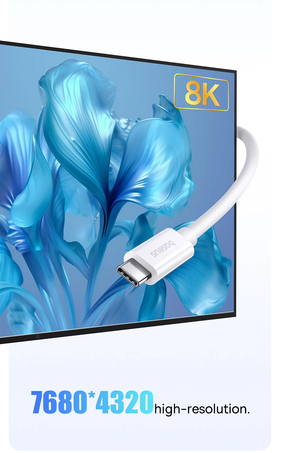 Baseus 240W USB C Cable USB 4.0 40Gbps Data Cable USB C Cable For Macbook 8K/60HZ Type C to Type C USB C Cable For iPhone 15
