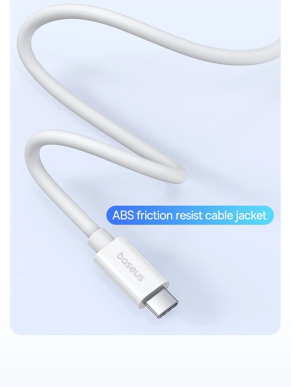 Baseus 240W USB C Cable USB 4.0 40Gbps Data Cable USB C Cable For Macbook 8K/60HZ Type C to Type C USB C Cable For iPhone 15