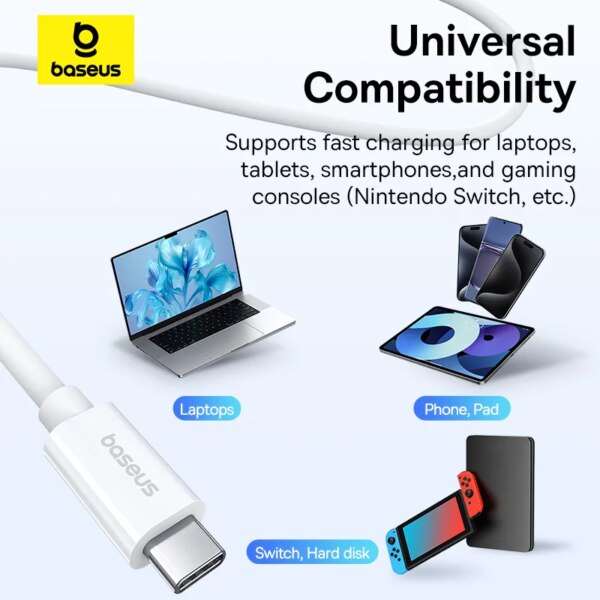 Baseus 240W USB C Cable USB4 40Gbps Fast Charging Cable Type C to Type C for MacBook iPhone 15 8K/60Hz - Image 5