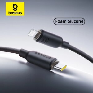 Baseus 20W PD Fast Charging Cable USB C to Lightning Foam Silicone for iPhone 14 13 12 11 Pro Max Mini