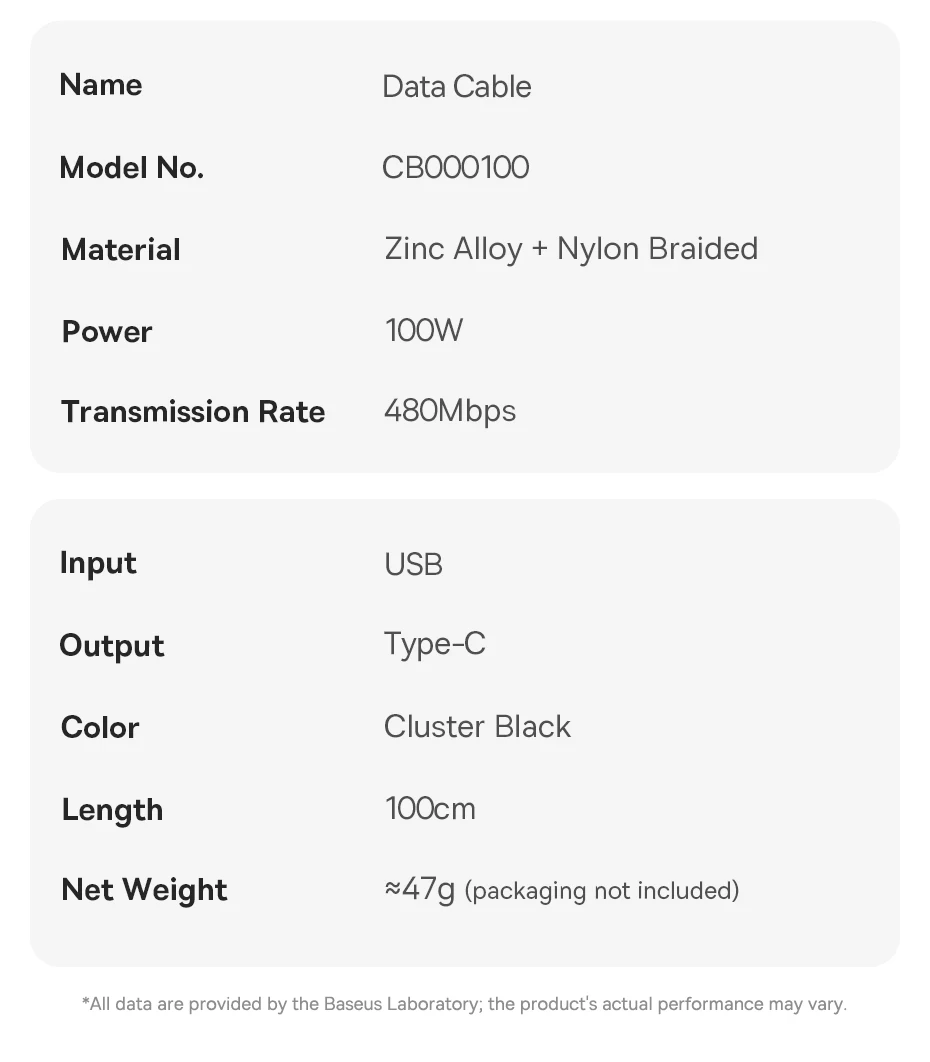 Baseus Magnetic USB Type C Cable For Huawei Xiaomi Samsung Super Charge 100W Fast Charging USB C Charger Data Cable Wire Cord