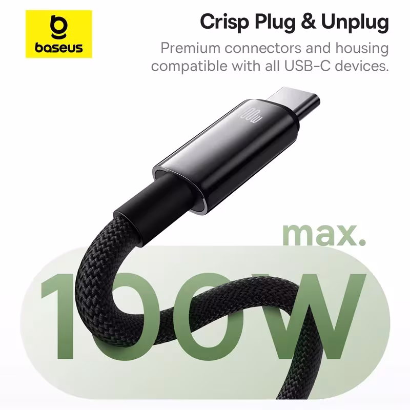 Baseus Tungsten Gold Magnetic Coiled Charging Cable 100W USB-C Fast Charging Nylon Braided Baseus Tungsten Gold Magnetic Coiled Charging Cable 100W USB-C Fast Charging Nylon Braided - Image 5