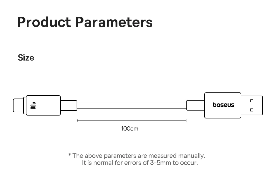 Baseus Magnetic USB Type C Cable For Huawei Xiaomi Samsung Super Charge 100W Fast Charging USB C Charger Data Cable Wire Cord