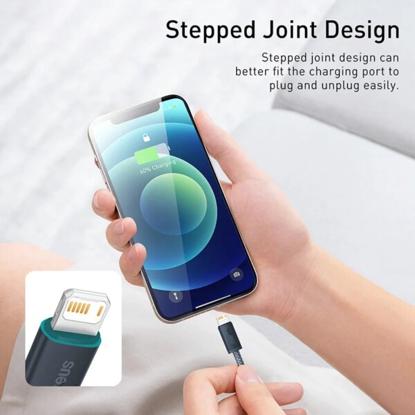 Baseus Dynamic Series Fast Charging Data Cable USB to Lightning 2.4A for iPhone 14 13 12 Pro Max - Image 5