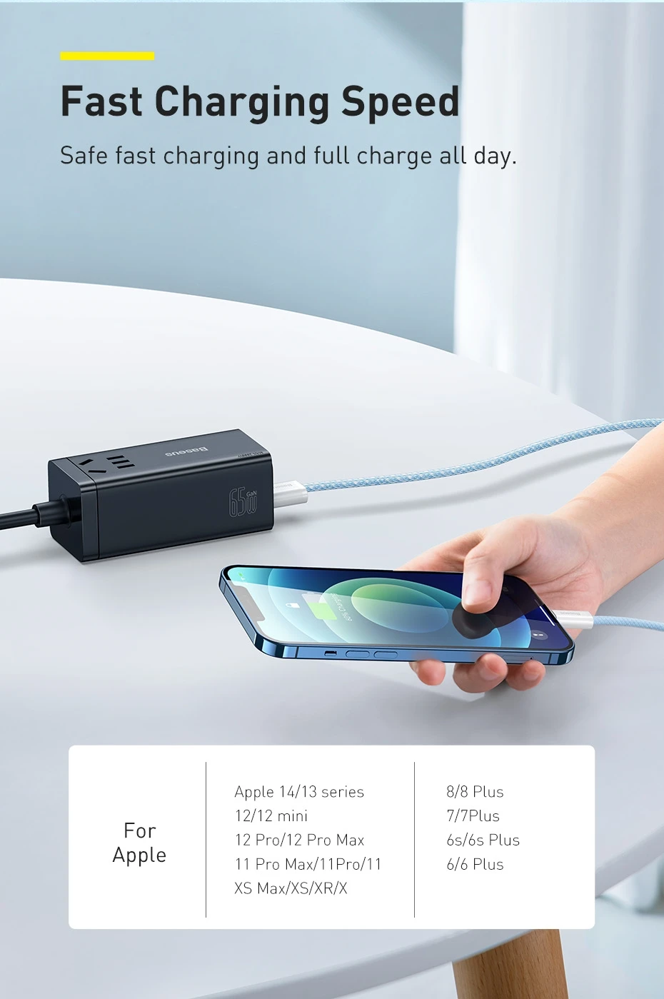 Baseus USB Cable for iPhone 14 13 Pro Max Fast Charging USB Cable for iPhone 12 mini pro max Data USB 2.4A Cable