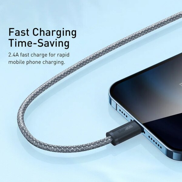 Baseus Dynamic Series Fast Charging Data Cable USB to Lightning 2.4A for iPhone 14 13 12 Pro Max - Image 3