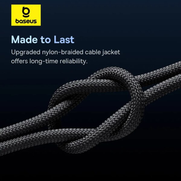 Baseus 100W USB C to USB C Fast Charging Cable 2Pack Tungsten Gold - Image 3