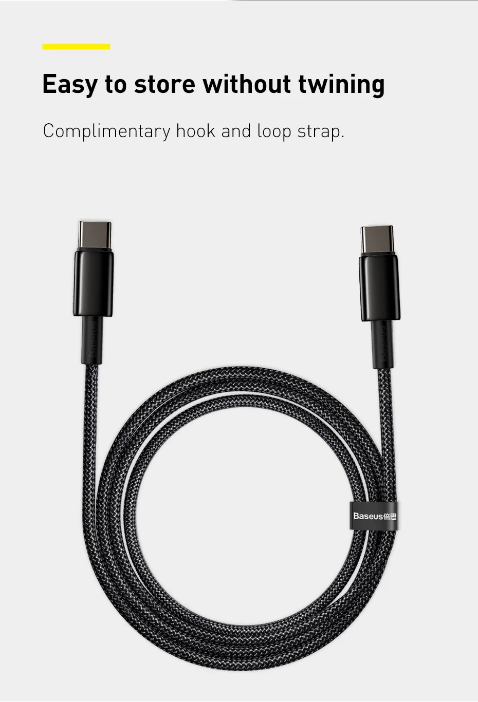 Baseus 2Packs 100W USB C to USB Type C Cable For iPhone 16 15 Quick Charge 4.0 Wire for Xiaomi Fast Charger for MacBook iPad Pro