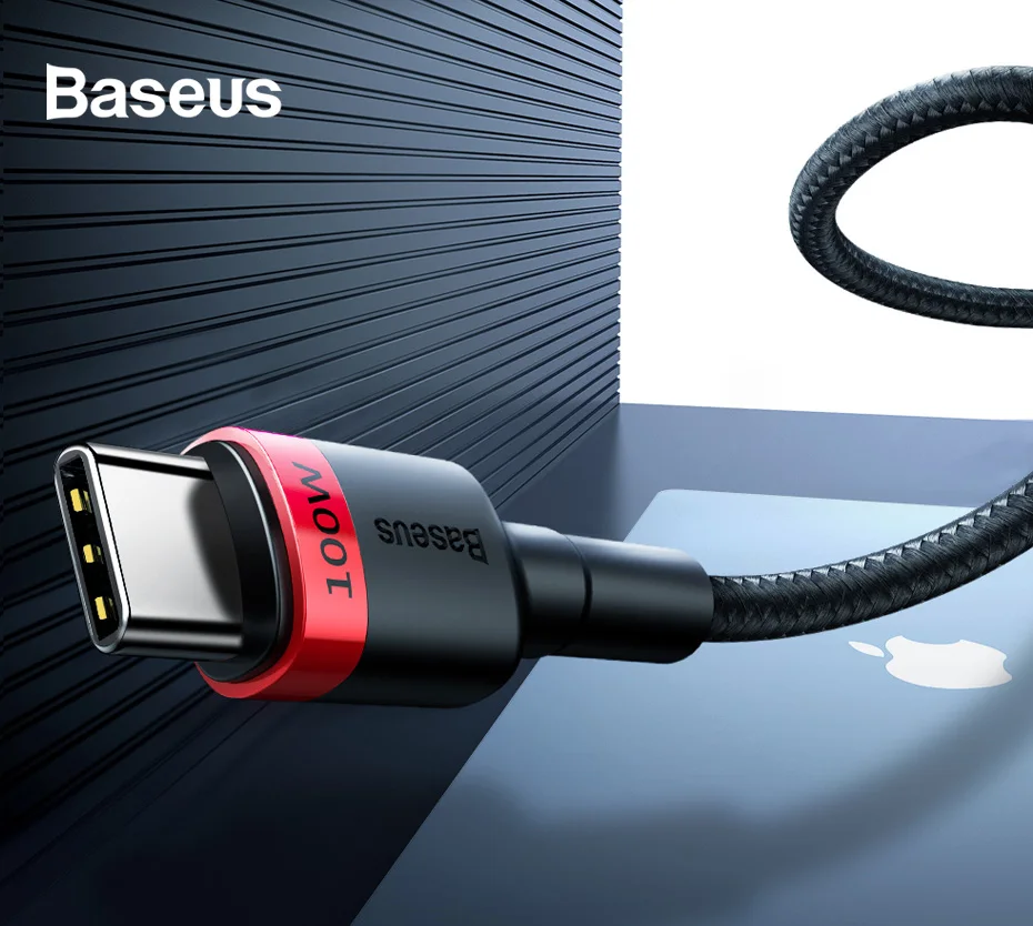 Baseus 100W USB C to USB Type C Cable for MacBook Pro Quick Charge 4.0 Fast Charging For iPhone 17/16/15 Pro max Charge Cable