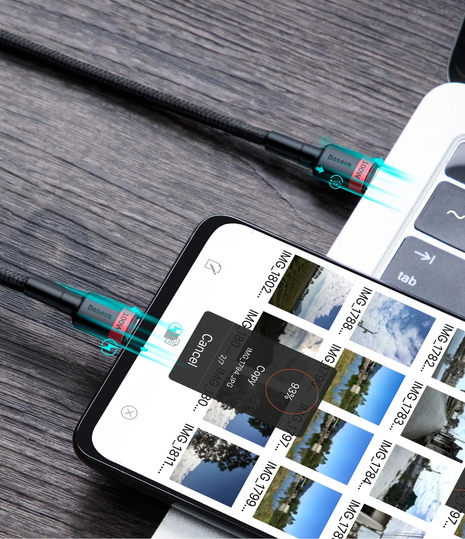 Baseus 100W USB C to USB Type C Cable for MacBook Pro Quick Charge 4.0 Fast Charging For iPhone 17/16/15 Pro max Charge Cable