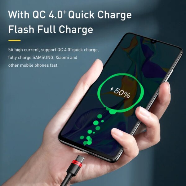 Baseus 100W USB C to USB C Cable QC4.0 Fast Charging for MacBook Pro iPhone 17 16 15 Pro Max - Image 2