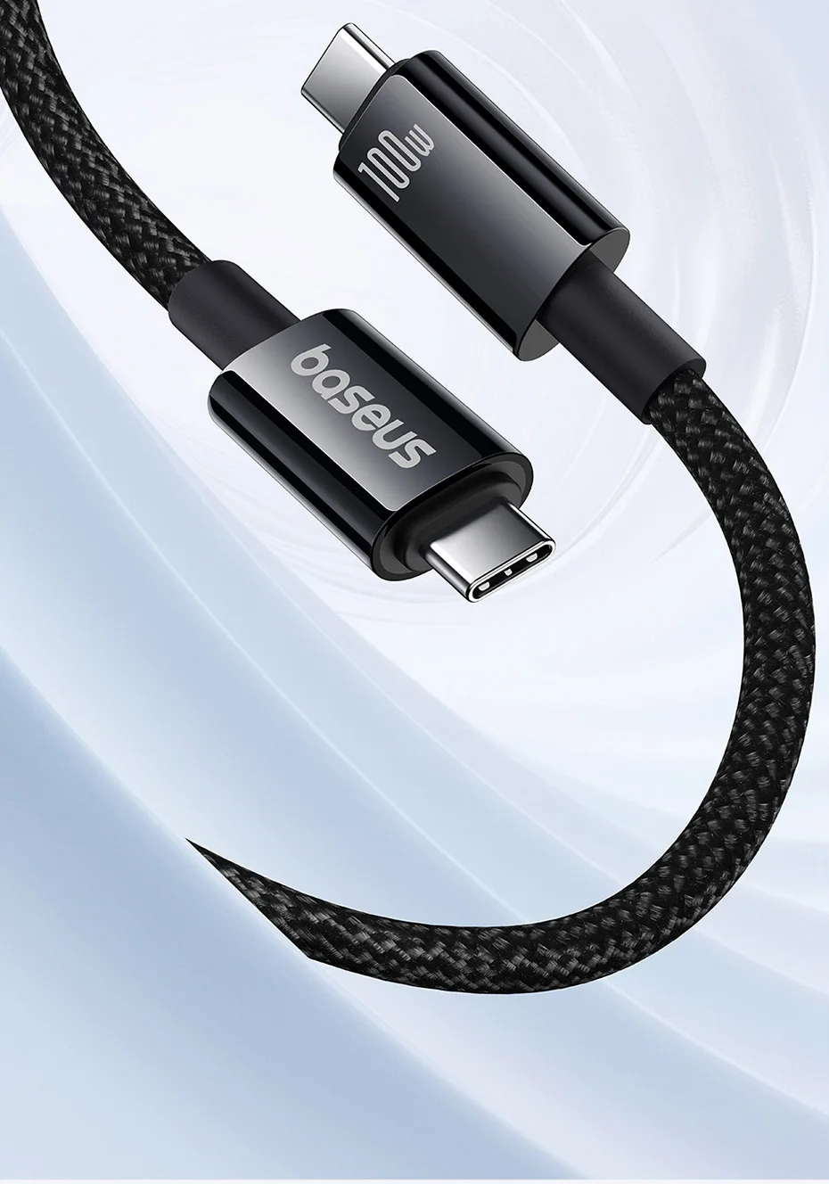 Baseus 20Gbps USB C Data Cable For MacBook 100W Fast Charging Cable For iPhone 16 15 Plus Promax 4K@60Hz Type C to Type C Wire