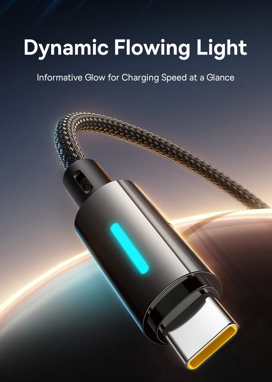 Baseus 100W USB Type C Cable For Huawei P50 P40 Pro Honor Fast Charge 5A Fast Charging USB C Charger Data Cable Wire Cord