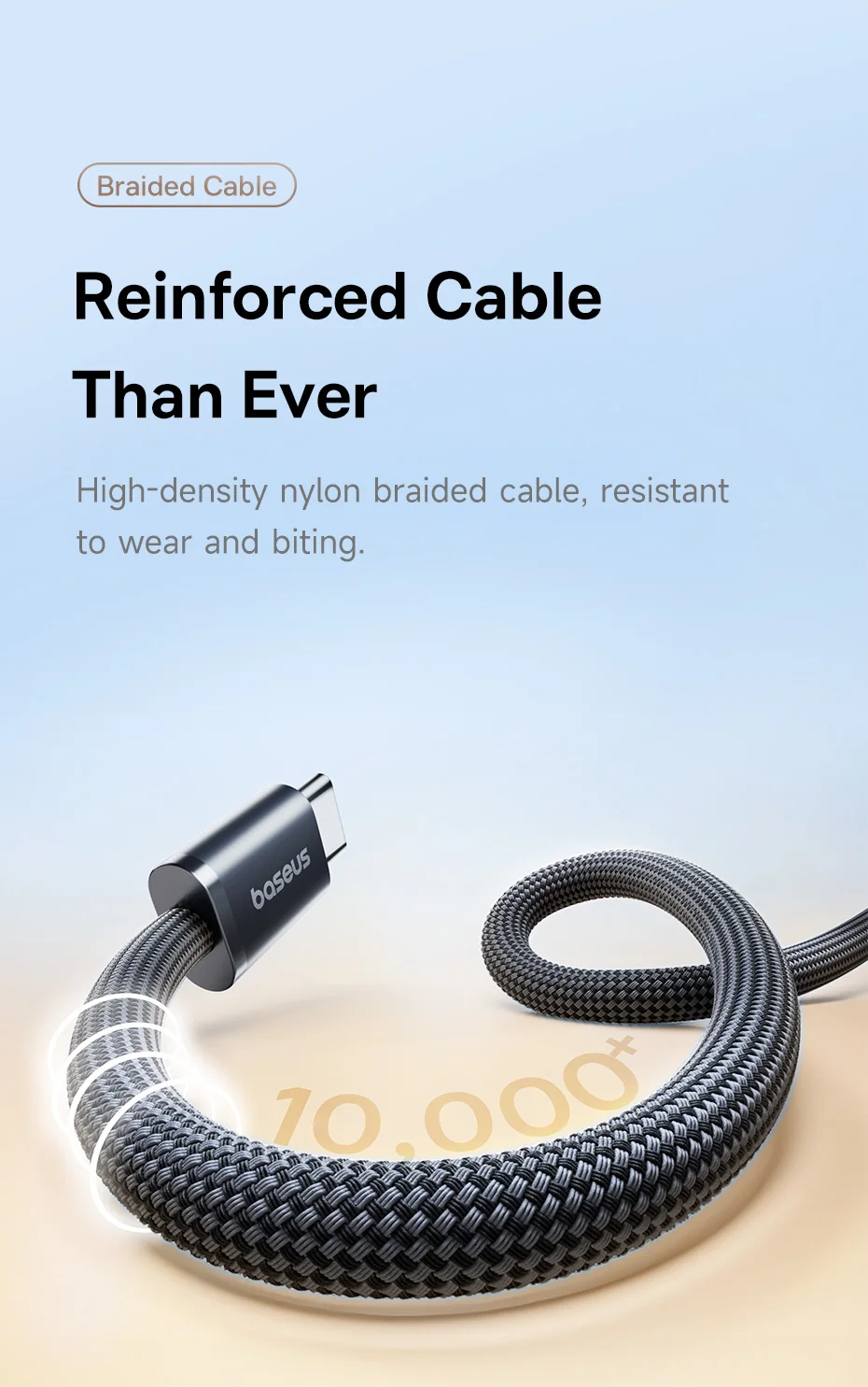 Baseus Magnetic 100W Type C Cable Fast Charge Cord Wire For iPhone 15 16 Anti Winding Cable For Macbook Samsung Huawei Xiaomi
