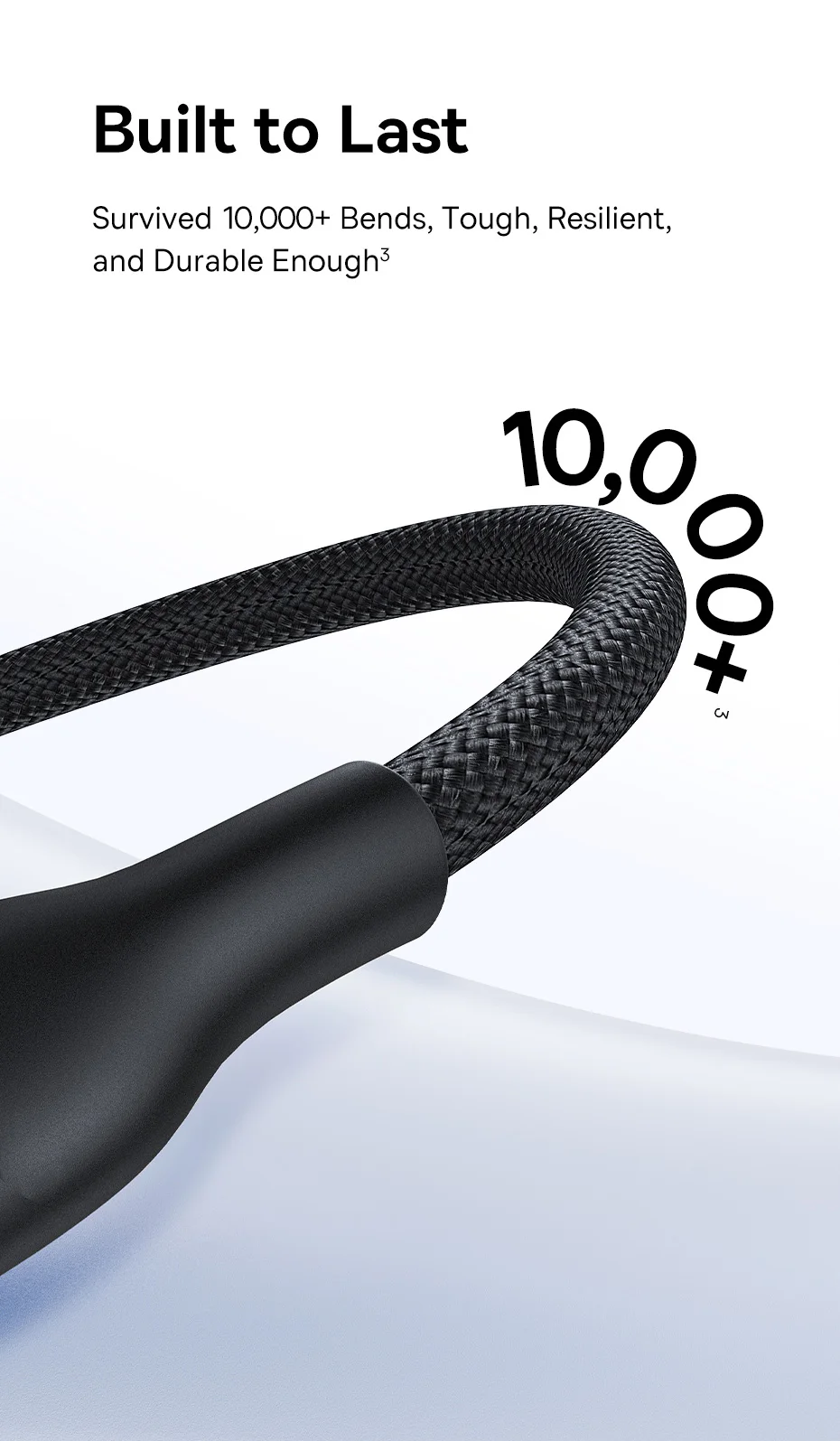 Baseus 3 in 1 USB Type C Cable for iPhone 16 15 14 13 Pro Charger Cable 100W USB C Cable for Macbook Samsung Xiaomi