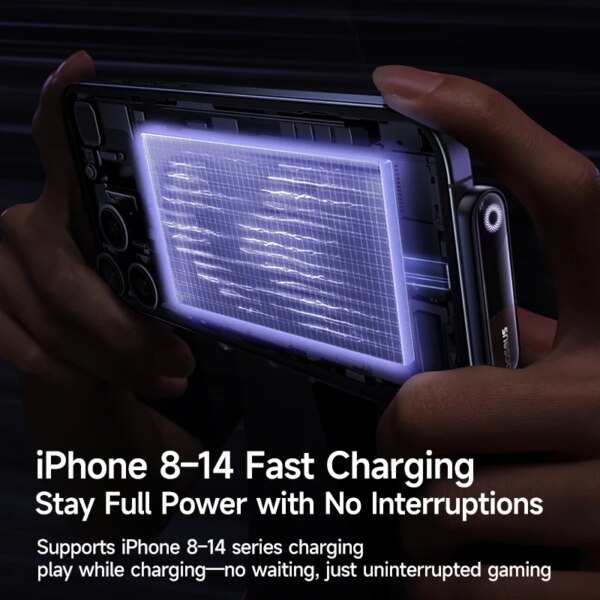 Baseus MVP3 90° Elbowed USB Fast Charging Cable LED Light For iPhone 14 13 12 Pro Max iPad - Image 5