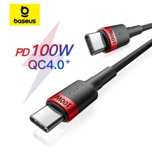 Baseus 100W USB-C to USB-C Fast Charging Cable with Data Sync - 480Mbps Transmission