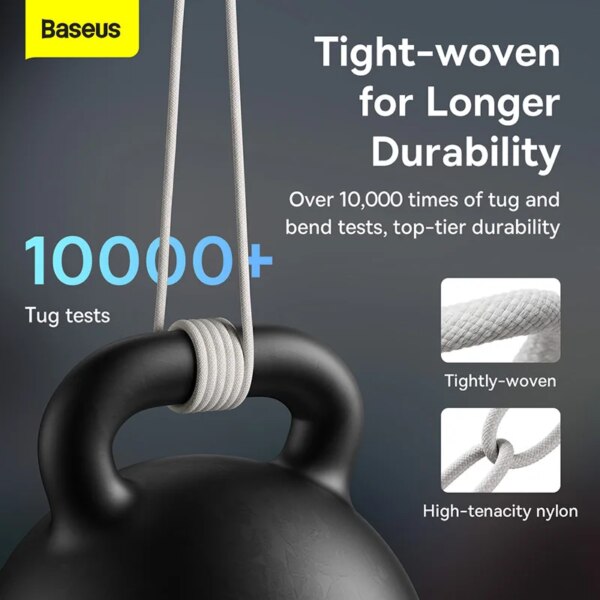 Baseus 100W USB C Fast Charging Cable 6A For Huawei Honor Samsung Xiaomi Poco - Image 3