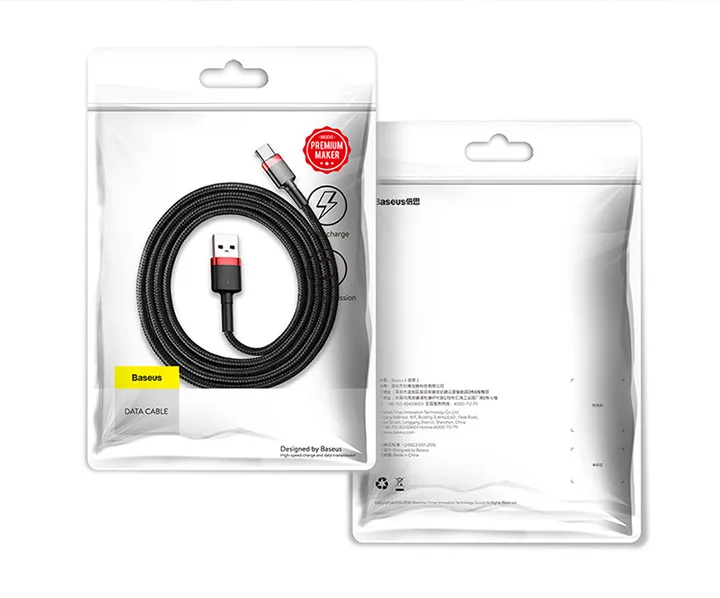 Baseus USB Type C Cable for Samsung S10 S9 Quick Charge 3.0 Cable USB C Fast Charging for Huawei P30 Xiaomi USB-C Charger Wire